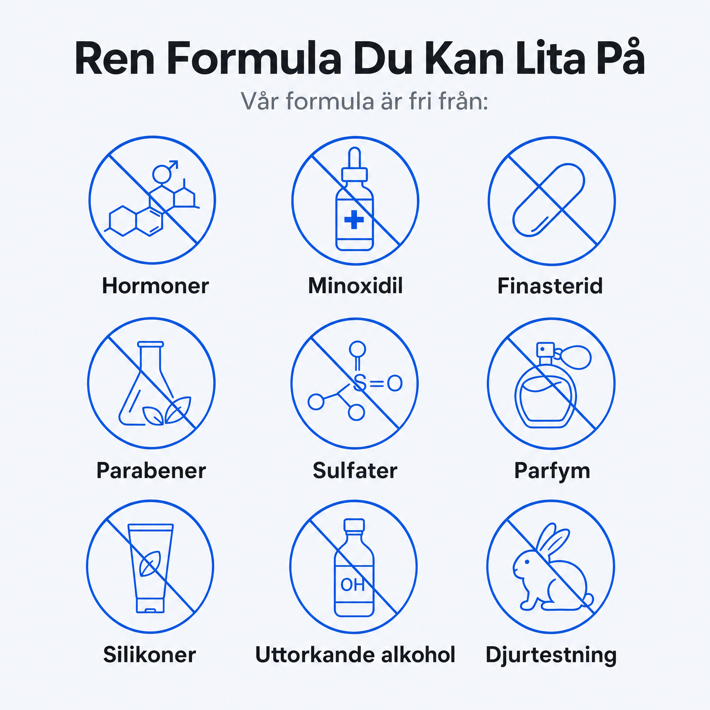 Ren formula – fri från hormoner, minoxidil, parabener och sulfater