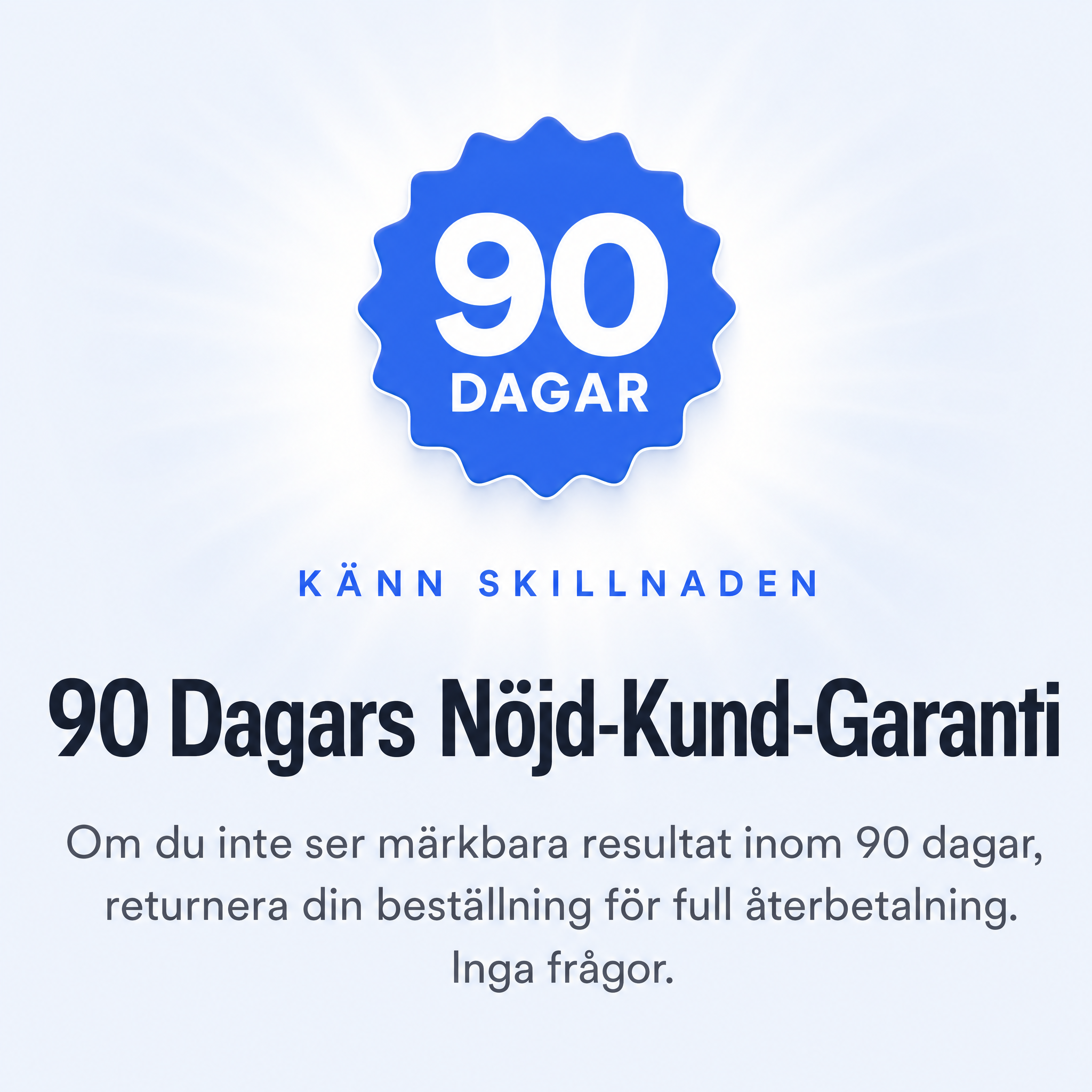 90 dagars nöjd-kund-garanti